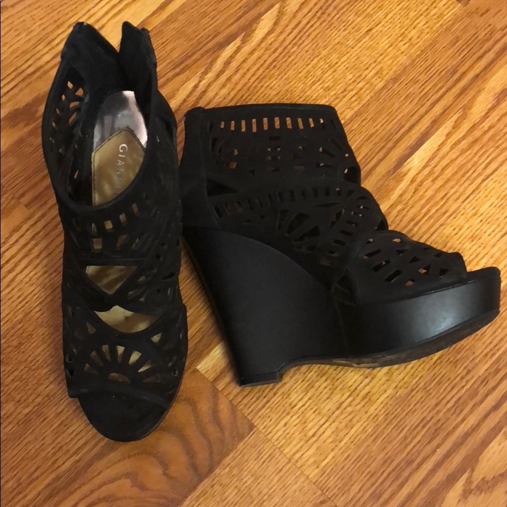 Gianni Bini Cut-out Wedge Heels